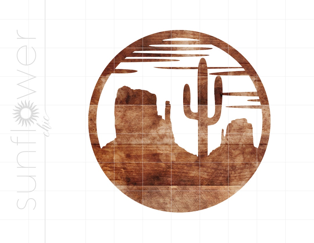 Rustic Desert Print and Cut PNG Download Rustic Southwest - Etsy