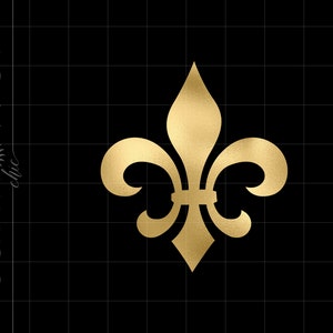 Gouden Fleur De Lis Png-downloads | Goud folie Fleur De Lis Cricut gesneden bestanden downloaden | Gouden fleur de lis clipart SC560GF