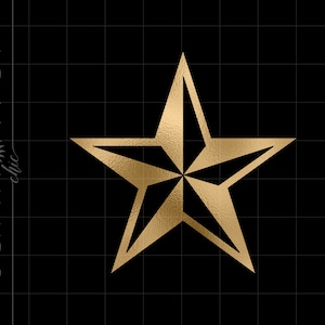 Gold Texas Star Png Svg Downloads | Gold Foil Texas Star Cricut Cut Files Download | Gold Star Clip Art SC706GF