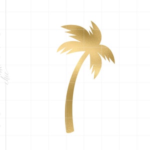 Téléchargements Png de palmier d'or | Feuille d'or Palm Tree Clip Art Cricut Cut Files Télécharger | Palm Tree Png Téléchargements SC587GF