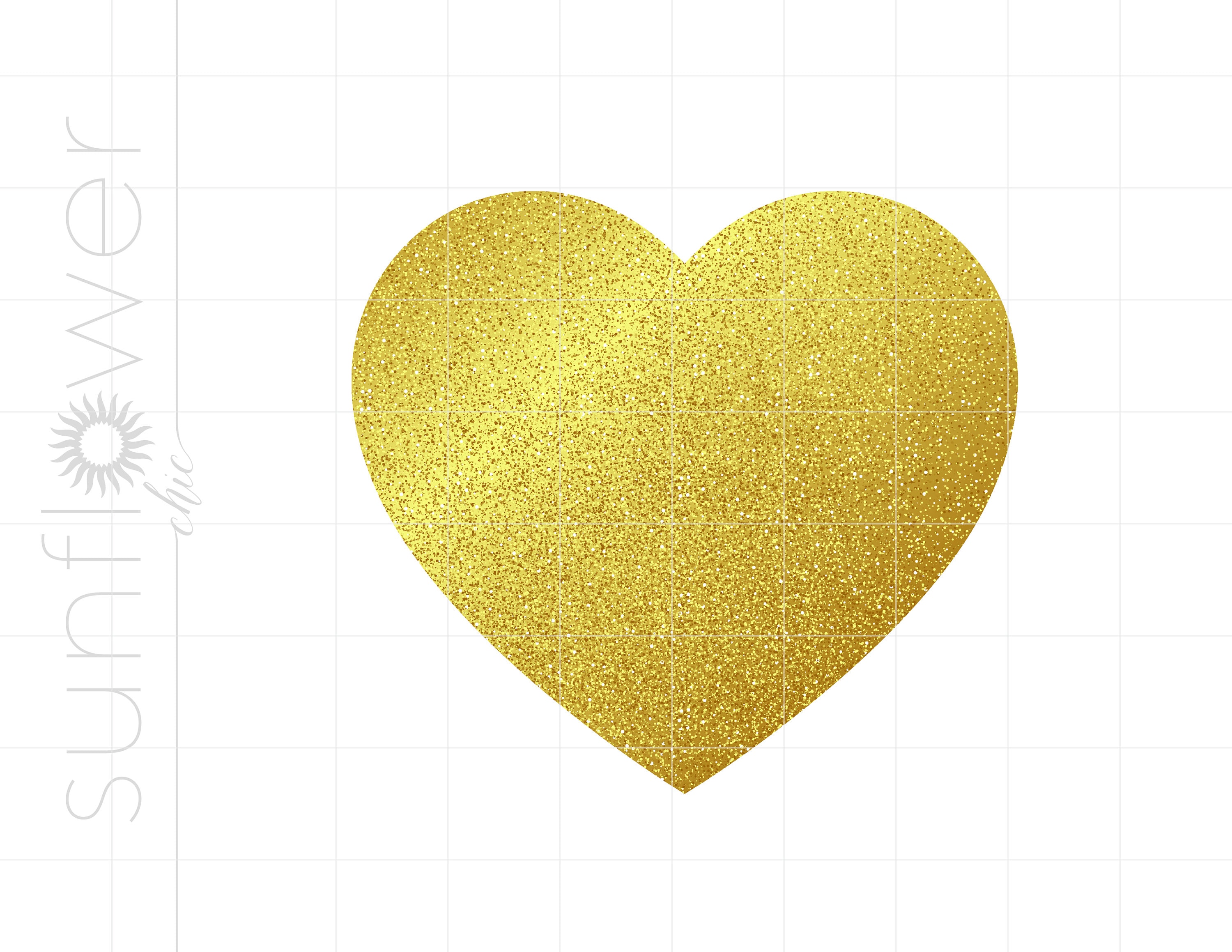 Gold Heart Print and Cut PNG Download Gold Heart Clip Art Cricut Heart