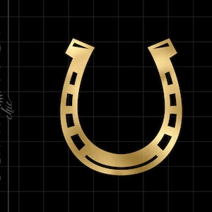 Gold Horseshoe Png Downloads | Gold Foil Horseshoe Cricut Cut Files Download | Cowboy Horseshoe Png Downloads SC1191GF