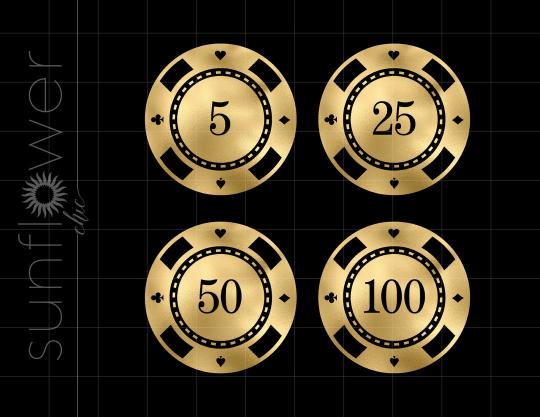 Gold Poker Chips Png Svg Downloads Gold Foil Poker Chips Cricut Cut