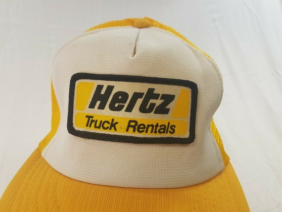 HERTZ TRUCK RENTALS Cap Trucker Hat Snapback Base… - image 2