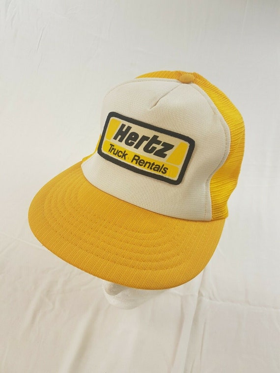 HERTZ TRUCK RENTALS Cap Trucker Hat Snapback Base… - image 1