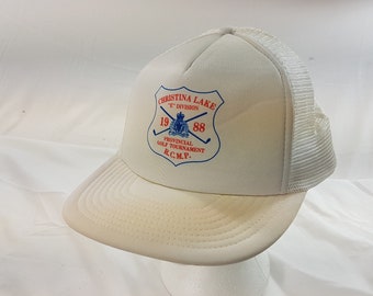 RCMP CHRISTINA LAKE bc trucker hat cap snapback 1988 golf