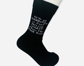 15%of marriage,Socks with Funny Saying,Socks,Unisex Socks,Best quality Socks,Gift For Her,Gift For Him,bbf Gifts