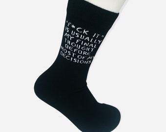 F-ck It Final, calzini con detti divertenti, calzini, calzini unisex, calzini della migliore qualità, regalo per lei, regalo per lui, regali bbf