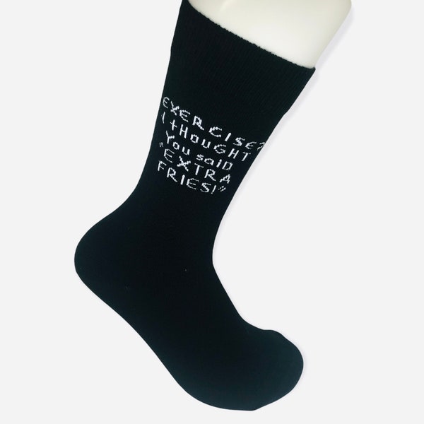 Exercise Said Extra |Socks with Funny Sayings |Socks|Unisex Socks|Best quality Socks|Christmas Gifts | Gift For Her| Gift For Him|bbf Gifts|