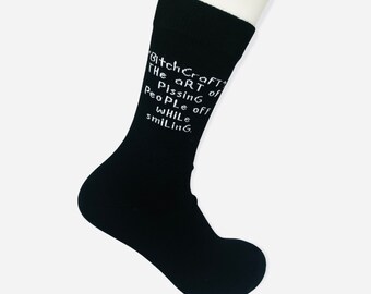 Bitchcraft, calzini con detti divertenti, calzini, calzini unisex, calzini della migliore qualità, calzini neri, regalo per lei.regalo per lui / regali bbf