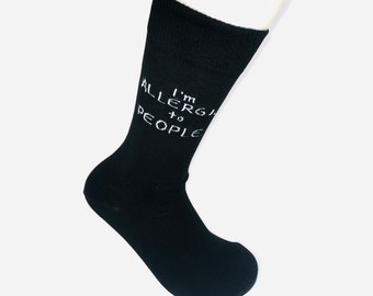 I'm Allergic  | Socks with Funny Sayings Socks|Unisex Socks|Best quality Socks|Christmas Gifts | Gift For Her| Gift For Him|bbf Gifts|T