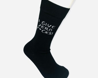 I Give Zero Fucks,Socks with Funny Sayings,Unisex Socks,Best quality Socks,Gift For Her Him