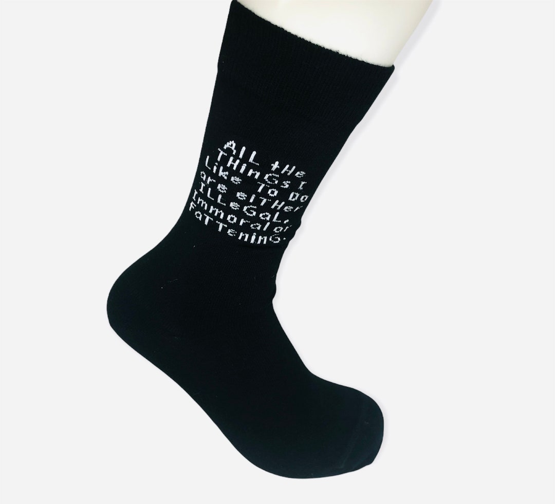 All the Things Socks With Funny Sayings socksunisex Socksbest Quality Sockschristmas Gifts Gift