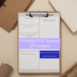 JW Bible Reading Digital Printable Notebook