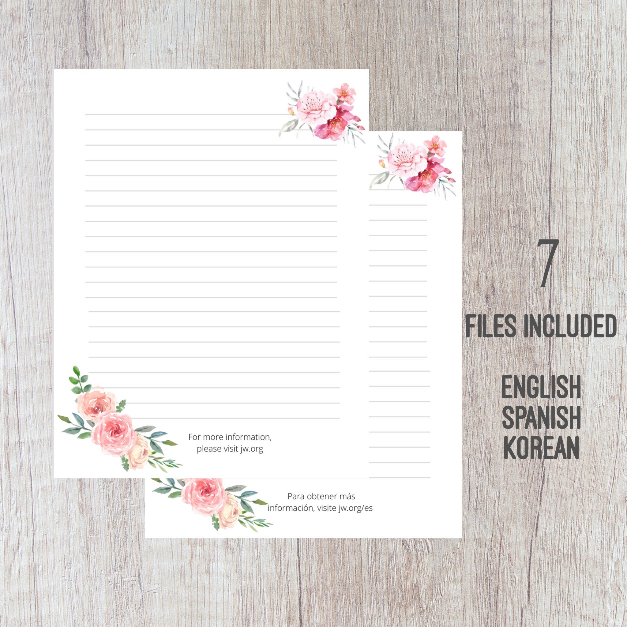  JW Letter Writing A4 Pad Stationery Paper Lined Gift