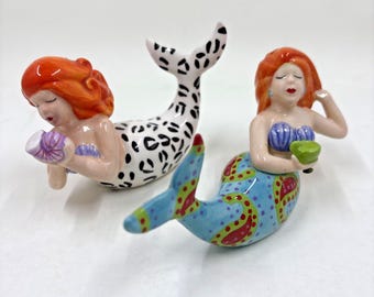 Jill Seale Cape Shore Whimsey Mermaid Salt Pepper Shakers