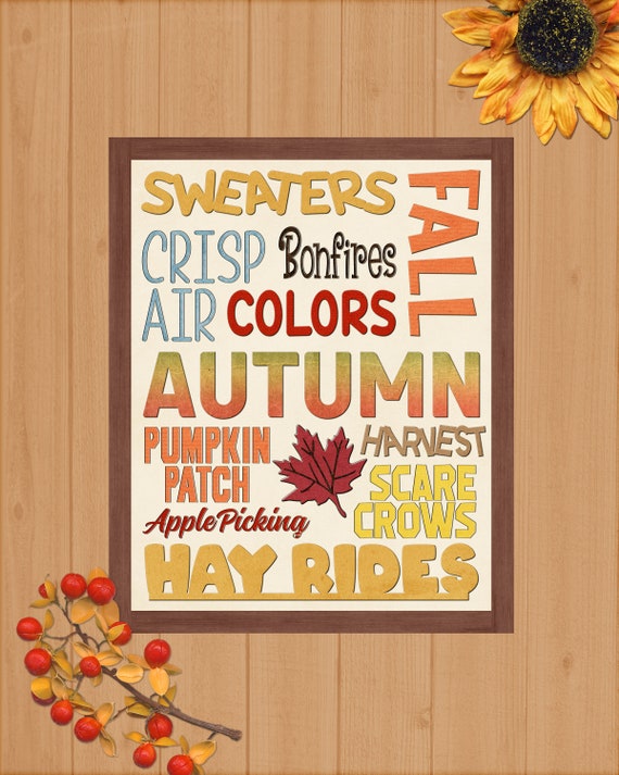 Autumn Subway SVG Sign Autumn SVG Laser File Holiday Word | Etsy