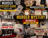 Printable Murder Mystery-Game, Pack of 4-Unsolved Cold Case Files, Cold Case Murder File, Detective Game,True Crime, Cold Case