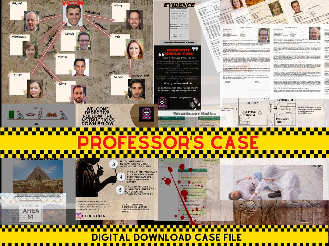 Printable Murder Mystery Game-digital Case-unsolved Mystery - Etsy