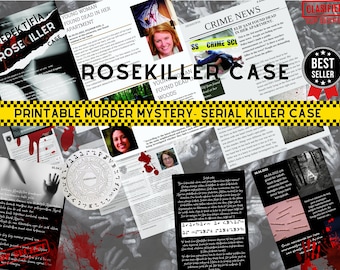 Juego de misterio de asesinato imprimible- Caso de crimen verdadero-Asesino en serie-DESCARGA INSTANTE -Archivo de caso de misterio sin resolver-Juego de detectives-Caso digital