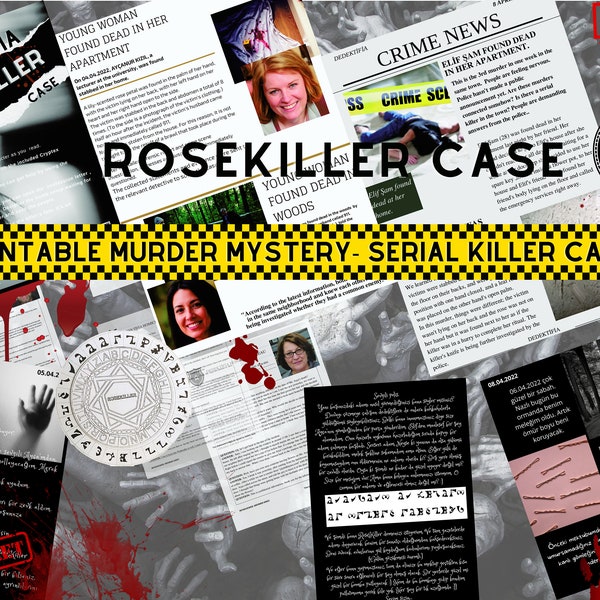 Printable Murder Mystery Game- True Crime-Serial Killer Case-INSTANT DOWNLOAD -Unsolved Mystery Case File-Detective Game-Digital Case