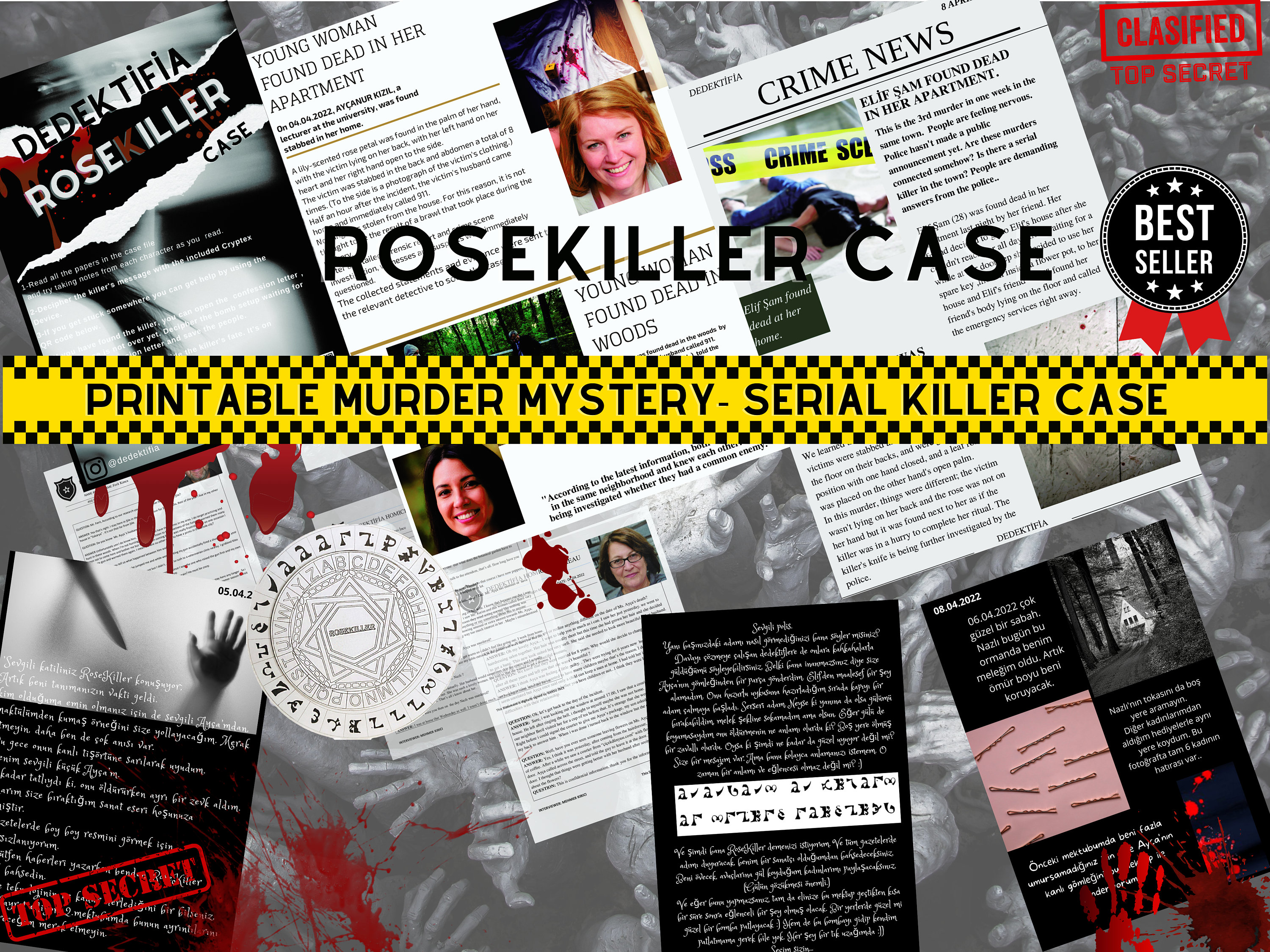 Juego de misterio de asesinato imprimible - Crímenes reales - Caso de asesino en serie - DESCARGA INSTANTÁNEA - Archivo de caso misterioso sin resolver - Juego de detectives - Caso digital - Etsy México