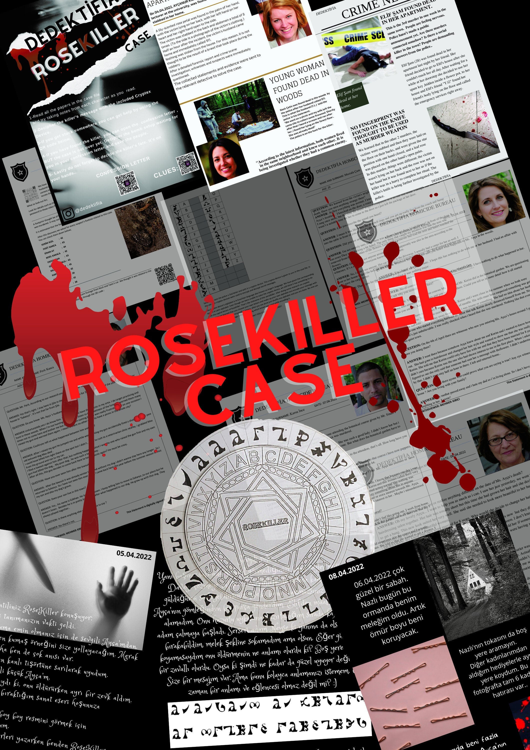Printable Murder Mystery Game True Crimeserial Killer Etsy
