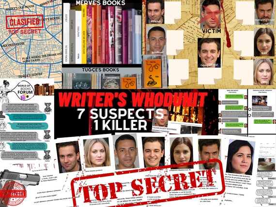 Printable Murder Mystery Case, Dedektifia Writer's Whodunit, Instant Download, Unsolved Case files, Digital Murder Mystery Game, Game night