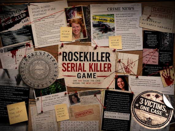 Printable Murder Mystery Game- True Crime-Serial Killer Case-INSTANT DOWNLOAD -Unsolved Mystery Case File-Detective Game-Digital Case