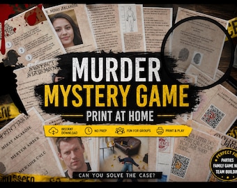 Juego de misterio de asesinato imprimible, Archivos de casos sin resolver, Archivo de asesinato de caso sin resolver, Descarga digital, Juego de detectives, Crimen real, Caso sin resolver