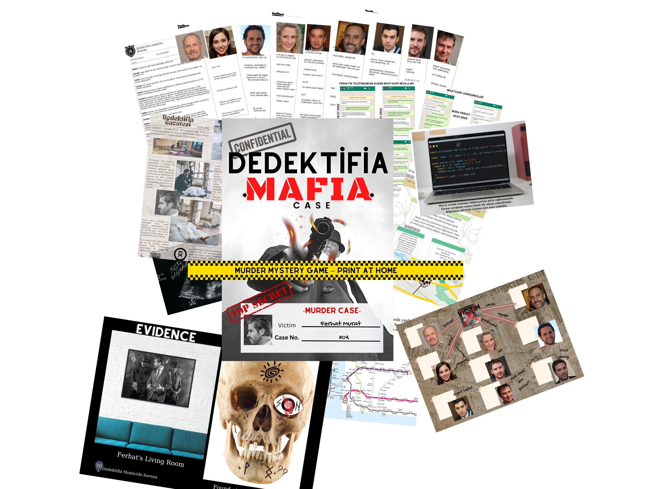 Printable Murder Mystery Game- Cold Case-serial Killer Case-instant ...