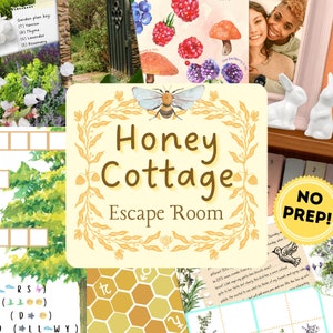 Cottage Escape Room Game | Cozy Escape Room | Printable Cottagecore Activity DIY | Printable Escape Room | Family Games | Date Night Games