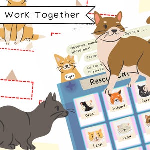 Cat Escape Game for Kids | Cat Cafe Printable Escape Room Game DIY Kit | Kids Escape Room Kit | DIY Escape Room | Printable Party Games image 4