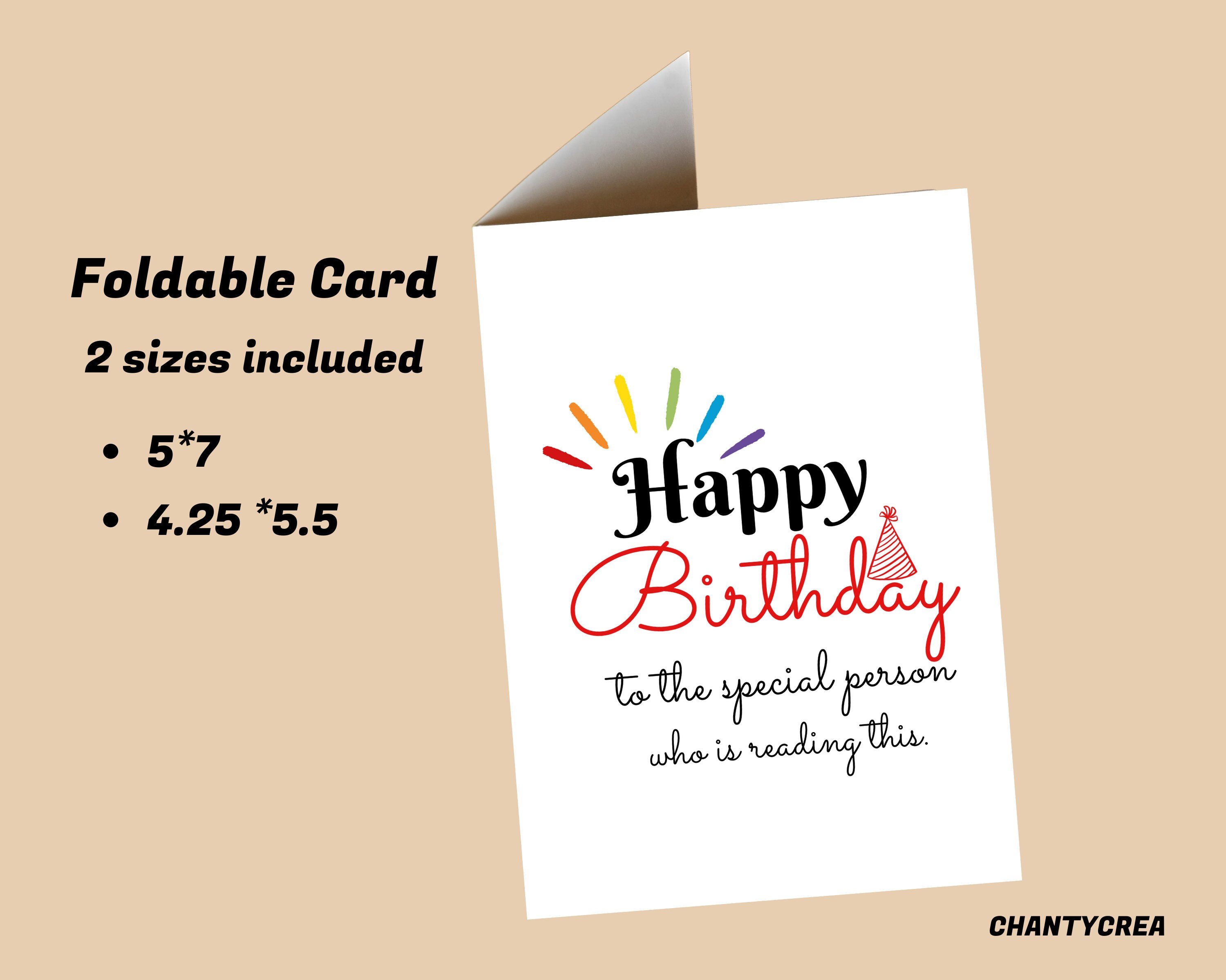 Happy Birthday Card Printable PDF | DIY Birthday Card for Friend ...