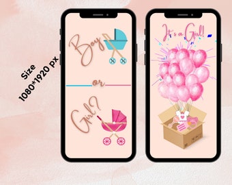Baby Girl Gender reveal video | Its a Girl Digital announcement | Electronic Baby Gender announcement | Gender Reveal Text| Instant Download