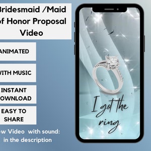 Bridesmaid proposal video for texting