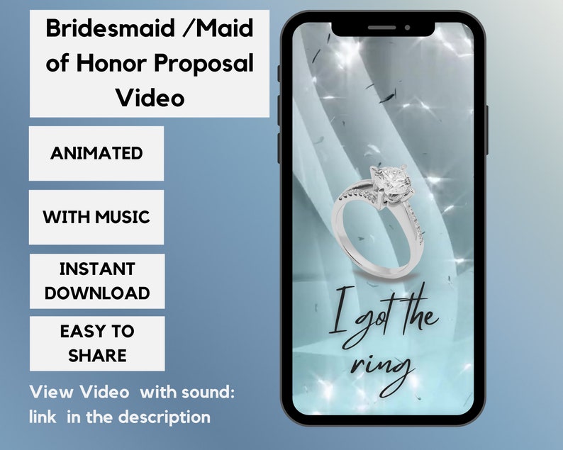 Bridesmaid proposal video for texting