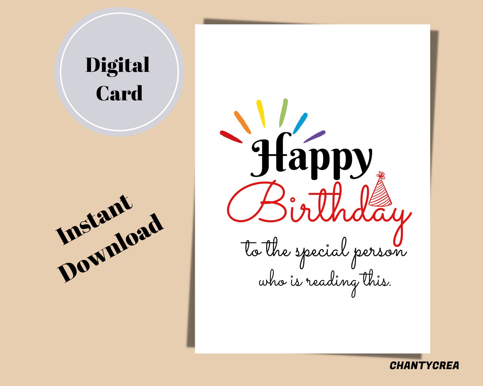 Happy Birthday Card Printable PDF | DIY Birthday Card for Friend ...