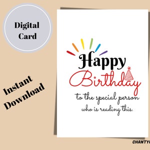 Carte joyeux anniversaire PDF imprimable | Carte d'anniversaire bricolage pour un ami | Carte pliable | Téléchargement numérique