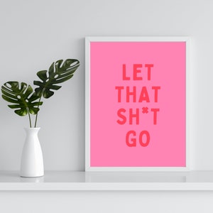 Arte de pared rosa, arte de pared estético, impresión de arte de cita, decoración de habitación de moda, decoración de dormitorio, collage de pared rosa, arte de pared de descarga digital