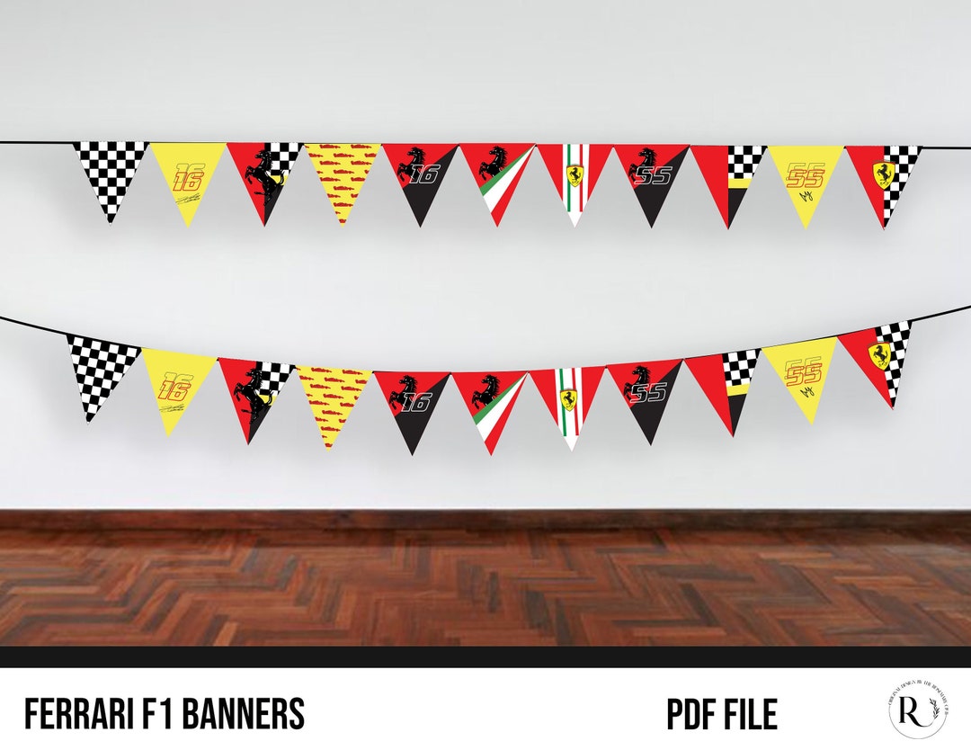 Ferrari F1 Banners for decoration PDF file for printing. - Etsy España