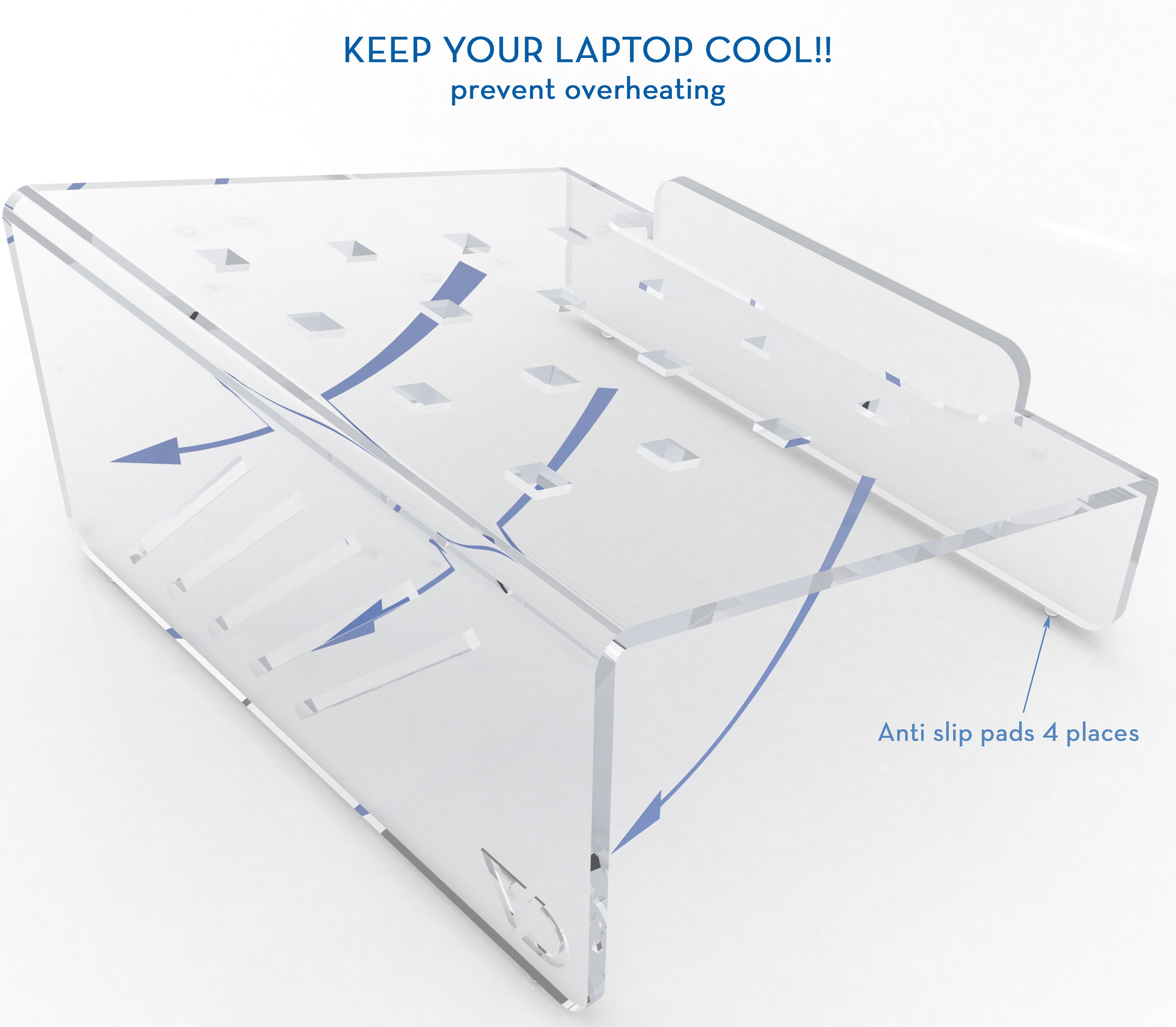 Clear Acrylic Laptop Stand Portable & Ergonomic Laptop Stand Etsy