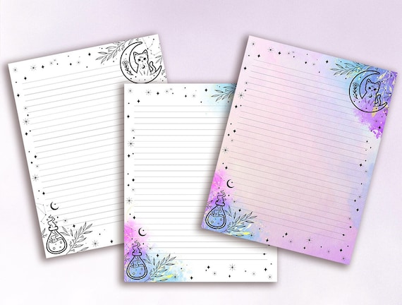Witchy Journaling Elements Set of 3 Pages- PDF Download