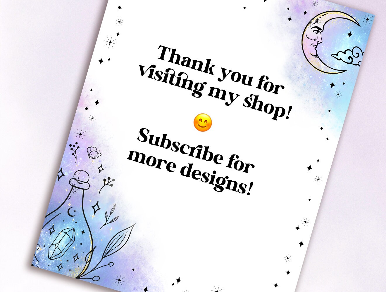 Witchy Colourful Printable Writing Paper / A4 / 8.5x11, Goth Moon ...