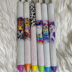 Glitter LF inspired, customizable, Refillable pen