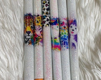 Glitter LF inspired, customizable, Refillable pen