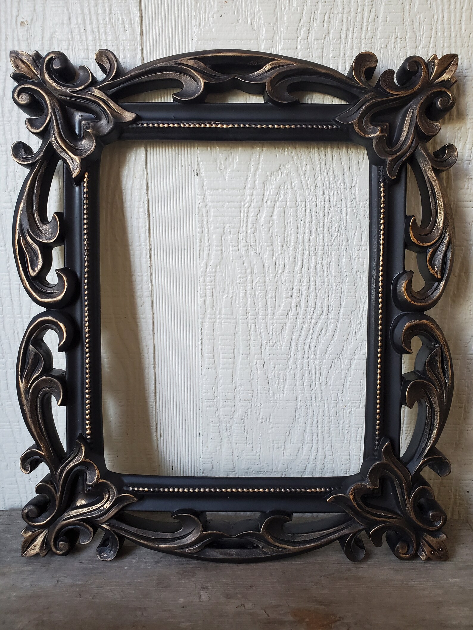 Hand Painted Ornate 8X10 Picture Frame. 12X14 Inches Around Etsy
