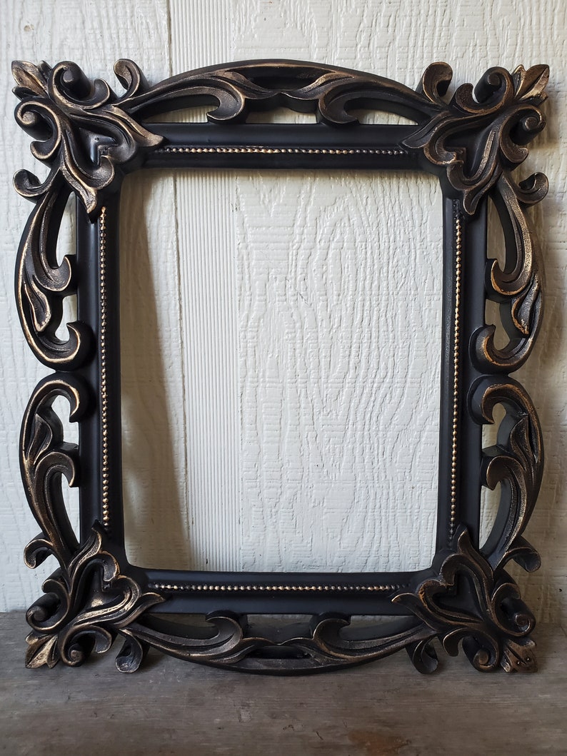 Hand Painted Ornate 8X10 Picture Frame. 12X14 Inches Around Etsy