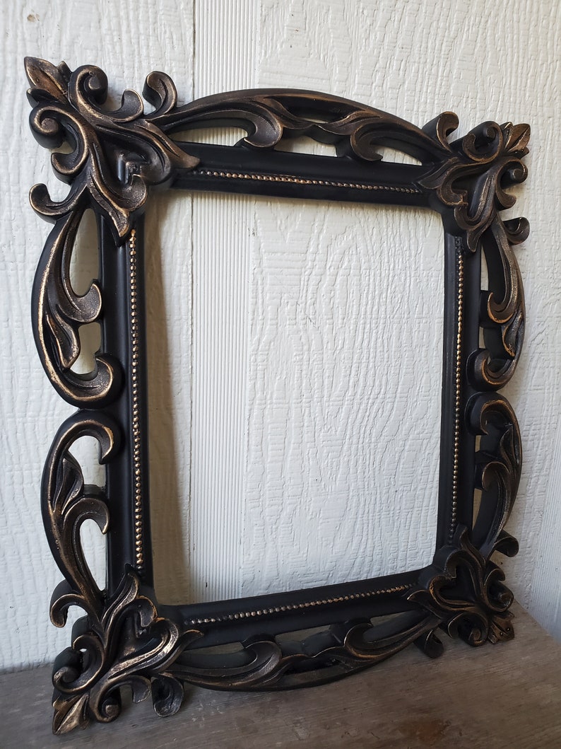 Hand Painted Ornate 8X10 Picture Frame. 12X14 Inches Around Etsy