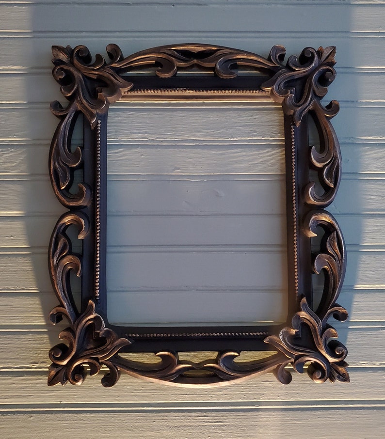 Hand Painted Ornate 8X10 Picture Frame. 12X14 Inches Around Etsy